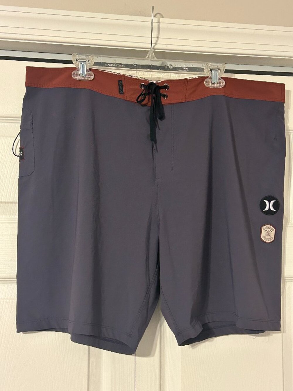 Mens HURLEY Sz 40 Gray Phantom Board Shorts